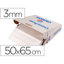 Carton plume canson 500x650mm épaisseur 3mm unicolore blanc