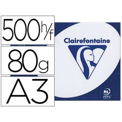 Papier clairefontaine clairalfa extra blanc a3 80g/m2...