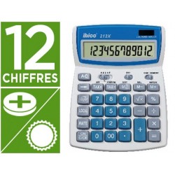 Calculatrice ibico bureau 212x 12 chiffres franc/euro...