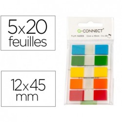 Marque-pages q-connect mini kit poche 12x45mm 130f...