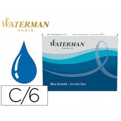 Cartouche waterman courte standard encre bleue effaçable...