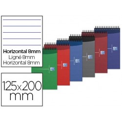 Bloc oxford mémo optik paper 125x200mm réglure lignée 8mm...