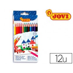 Crayon couleur jovi bois hexagonal 175mm mine 7.5mm...