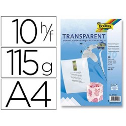 Papier calque folia a4 115g transparent pochette 10f