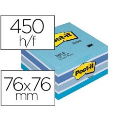 Bloc-notes post-it cube 76x76mm 450f repositionnables...