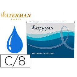 Cartouche waterman longue standard encre bleue effaçable...