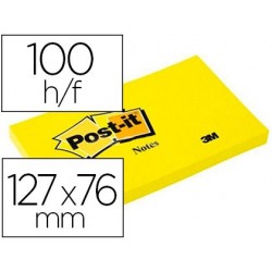 Bloc-notes post-it couleurs néon 127x76mm 100f...