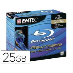 Dvd bd-re emtec inscriptible 25gb vitesse 2x blue ray...