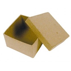 Boîte mini décopatch en papier mâché à décorer carrée...