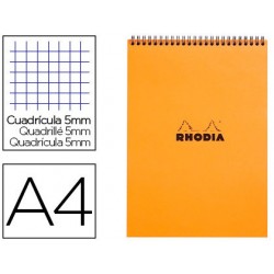 Bloc rhodia classic orange a4 21x29.7cm couverture carte...