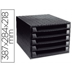 Module classement exacompta the box ecoblack 5 tiroirs...