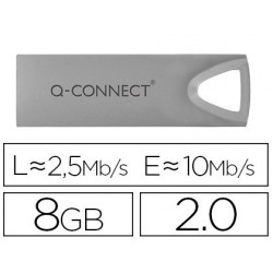 Clé usb q-connect 2.0 premium 8gb vitesse lecture 10mb/s...