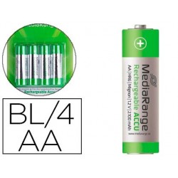 Pile mediarange alcaline aa rechargeable blister 4 unités