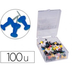 Punaise q-connect épingle mémo coloris bleu boîte 100 unités