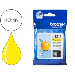 Cartouche brother jet d'encre lc3211y couleur jaune 200p