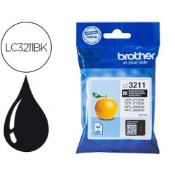 Cartouche brother jet d'encre lc3211bk couleur noir 200p