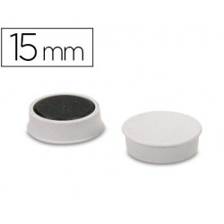 Aimant safetool rond 15mm diamètre coloris blanc blister