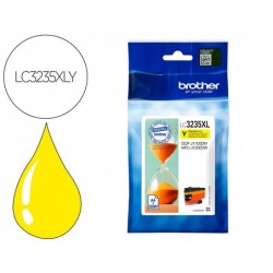 Cartouche brother jet d'encre lc3235xly couleur jaune...