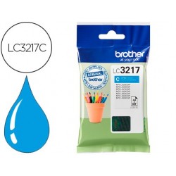 Cartouche brother jet d'encre lc3217 couleur cyan 550p