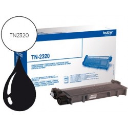 Toner laser brother tn2320 couleur noir haute capacité 2600p