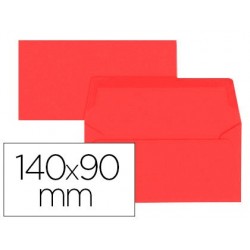 Enveloppe oxford vélin 90x140mm 120g coloris rouge étui...