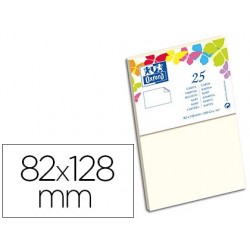 Carte oxford vélin 82x128mm 240g coloris vanille étui 25...
