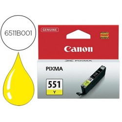 Cartouche canon jet d'encre 6511 b001-cli551y couleur...