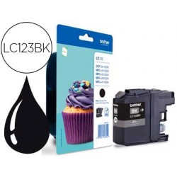 Cartouche brother jet d'encre lc123bk couleur noir 600p