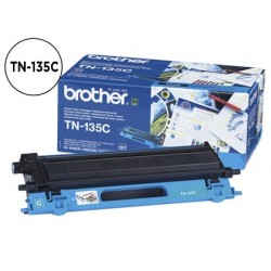 Toner laser brother tn135c couleur cyan haute capacité 4000p