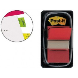 Marque-pages post-it standard index 25x44mm 50f coloris...