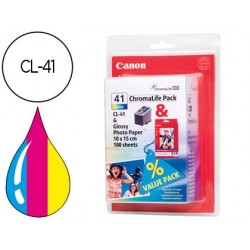 Cartouche canon jet d'encre 0617 b001-cl41 3 couleurs...