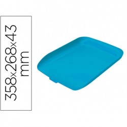 Corbeille a courrier leitz cosy plastique bleu  358x268x43mm