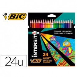 Crayons couleur bic intensity up corps triangulaire pack...