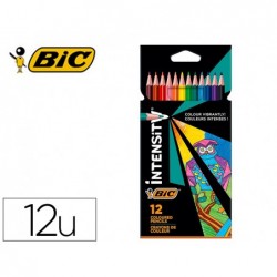 Crayons couleur bic intensity up corps triangulaire pack...