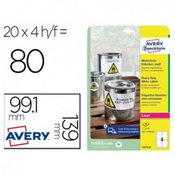 Etiquette avery ultra resistantes polyester laser blanc...