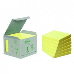 Bloc-notes post-it papier recyclé 76x76mm 100f/bloc...