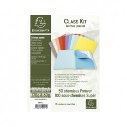 Chemise exacompta class'kit coloris pastel kit 50...