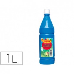 Gouache jovi liquide bouteille 1000 ml. bleu cyan.