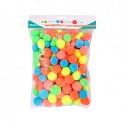 Pack pompons sodertex neon polyester - 3 tailles - 200...