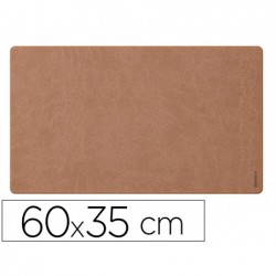 Sous-main rhodiarama souple simil cuir taupe velout 60x35 cm