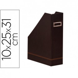 Porte-revues rhodiarama simil cuir noir velout 10x25x31 cm