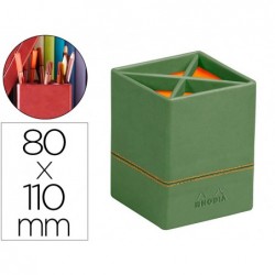 Pot crayons rhodiarama 4 compartiments en simil cuir...