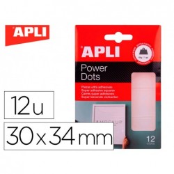 Rectangles apli double-face adhesif extra fort power dots...