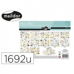 Mini stick maildor 21x16cm 12 themes varies sachet 48...