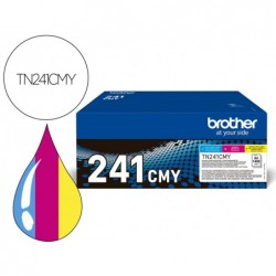 Pack toner brother laser tn241cmy 1400 pages pour...