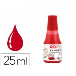 Encre speciale colop pour tampon eos flacon 25ml rouge
