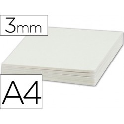 Carton plume liderpapel a4 épaisseur 3mm unicolore blanc