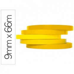 Ruban adhésif q-connect scelleuse sac 9mmx66m coloris jaune