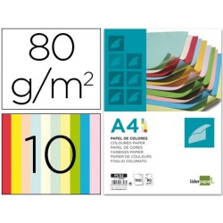 Papier couleur liderpapel multifonction a4 80g/m2 10...
