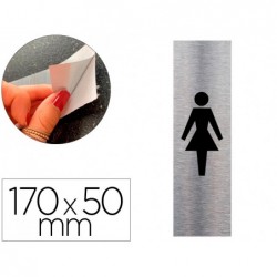 Plaque de porte toilettes femme signaletique biz...